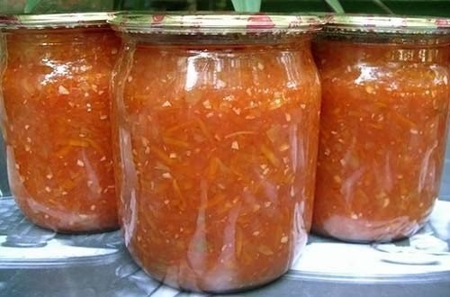 Салат из красного перца моркови и лука на зиму
