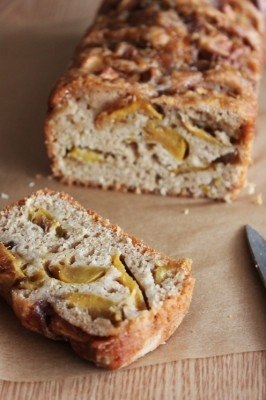 Овсяный кекс с карамелизованными персиками Овсяный кекс с карамелизованными персиками