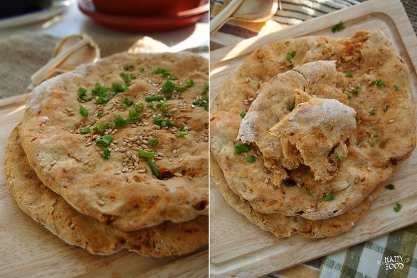 Ржаные лепешки с вялеными томатами