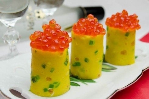Блинчики с куркумой и зелёным луком