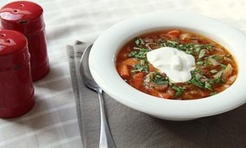 Борщ с копченой грудинкой Борщ с копченой грудинкой
