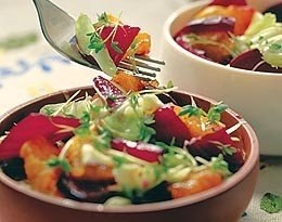 Салат со свеклой и апельсинами