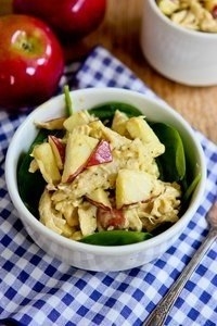 Легкий салат с куриным филе и яблоками