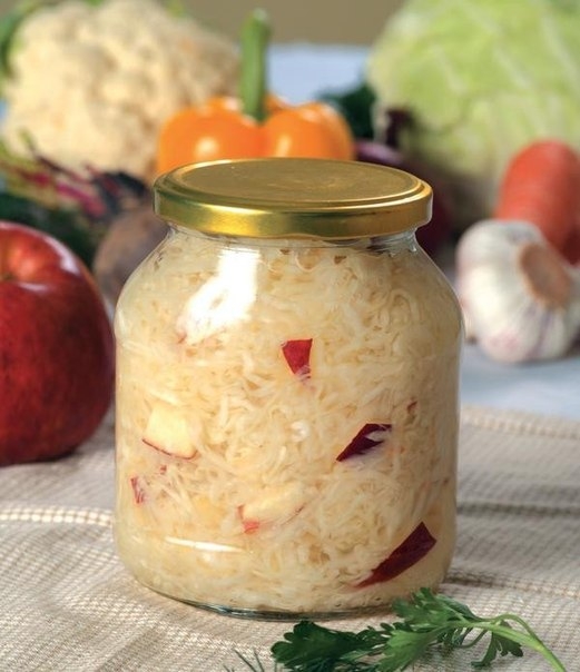 Капуста, квашенная с яблоками