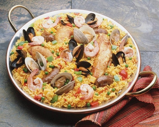 Паэлья с морепродуктами классическая испанская