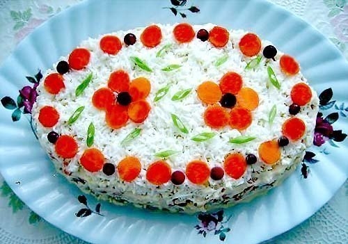 Торт закусочный &laquo;Печенка под шубой&raquo;