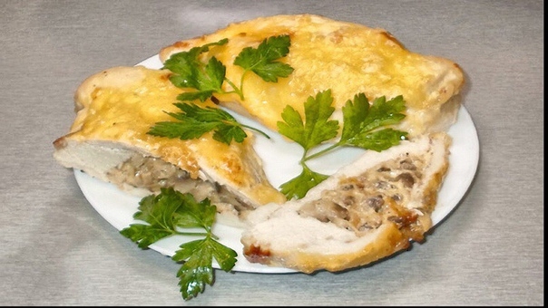Филе, фаршированное грибами и гречкой