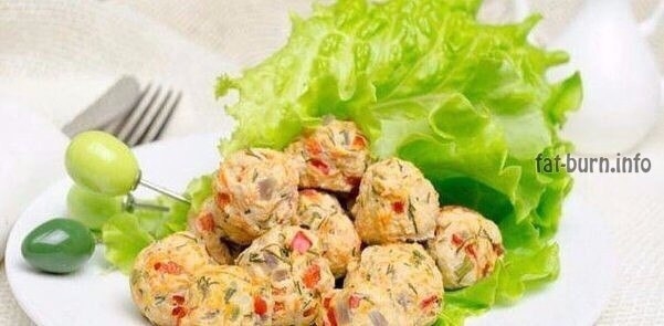 Куриные шарики с овощами на ужин
