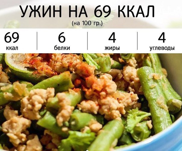 Диетический ужин на 69 ккал !
