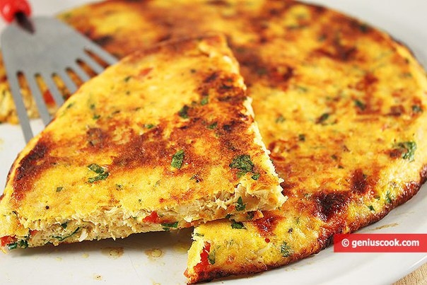 Фриттата с сыром и курицей: вкусно и просто!