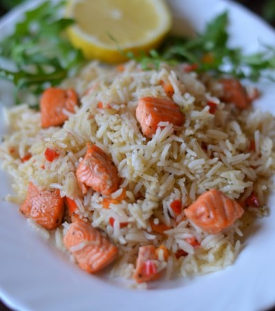 Плов из сёмги