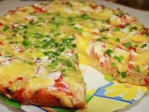 Домашняя пицца на сковороде