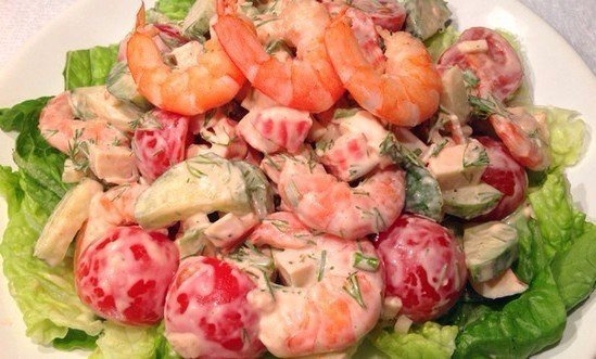 САЛАТЫ С КРЕВЕТКАМИ
