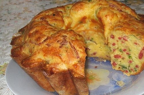 Кекс с ветчиной и сыром Кекс с ветчиной и сыром