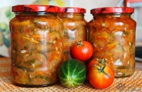 ЛЕЧО ИЗ ОГУРЦОВ С ПОМИДОРАМИ