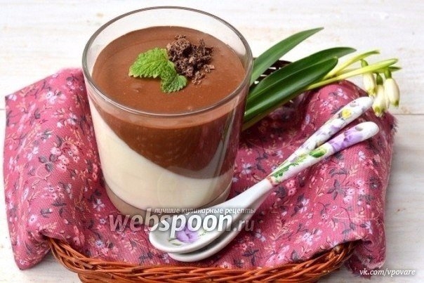 Панна-котта с шоколадом и сгущённым молоком