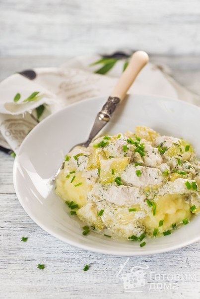 Курица с кабачками в сметане Курица с кабачками в сметане