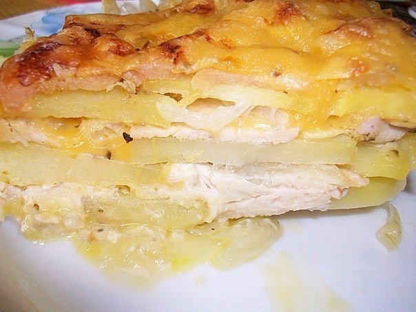 КАРТОФЕЛЬ С КУРИЦЕЙ И СЫРОМ В ДУХОВКЕ КАРТОФЕЛЬ С КУРИЦЕЙ И СЫРОМ В ДУХОВКЕ