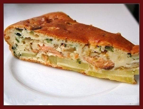 РЫБНЫЙ ЗАЛИВНОЙ ПИРОГ С КАРТОШЕЧКОЙ