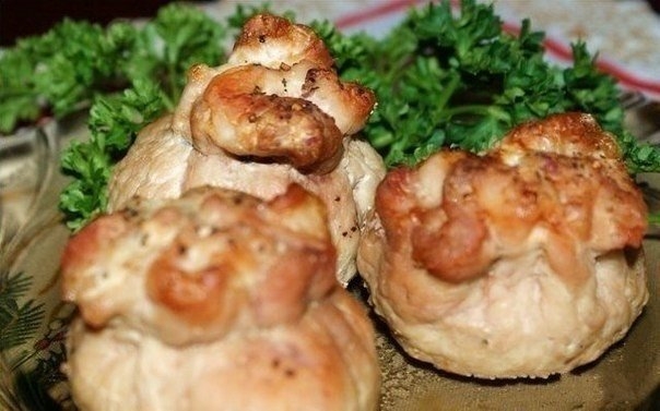 НЕЖНЫЕ МЕШОЧКИ С ГРИБАМИ И СЫРОМ
