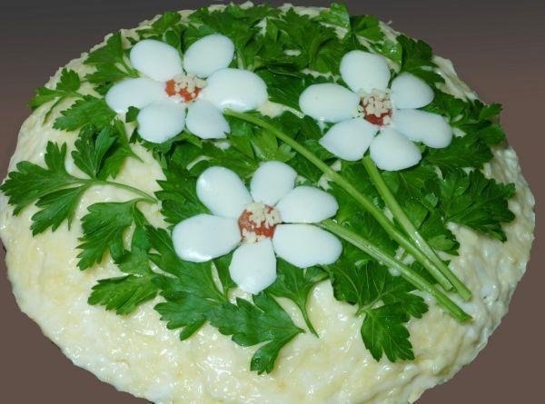 САЛАТ"ТРИ ЦВЕТКА"