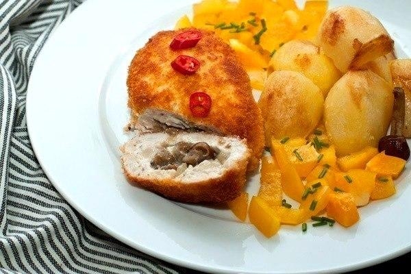 Рецепт: Куриные зразы с грибами Рецепт: Куриные зразы с грибами