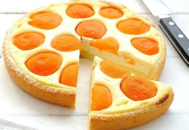 Рецепт: Творожный пирог с абрикосами Рецепт: Творожный пирог с абрикосами