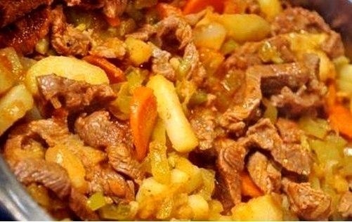 Рецепт: Очень вкусное мясное азу