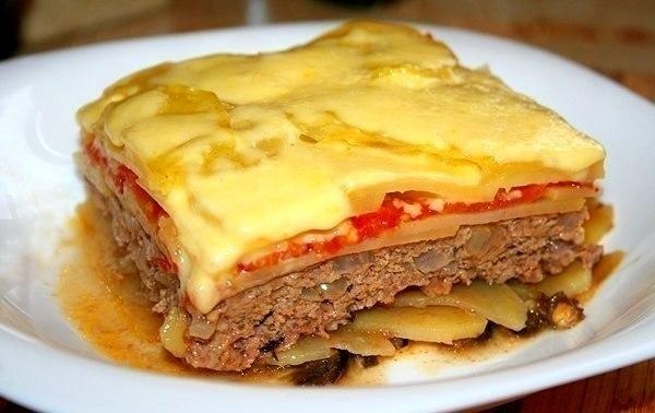 Рецепт: Овощная запеканка с фаршем