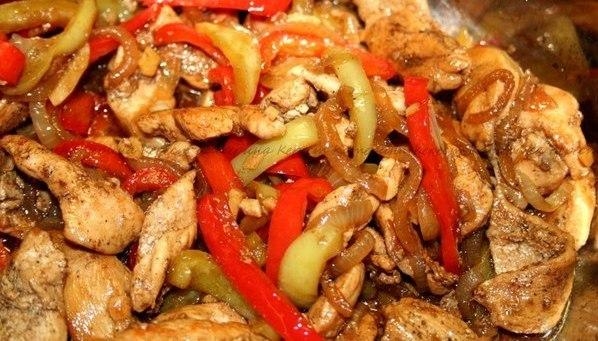 Рецепт: Курица с овощами