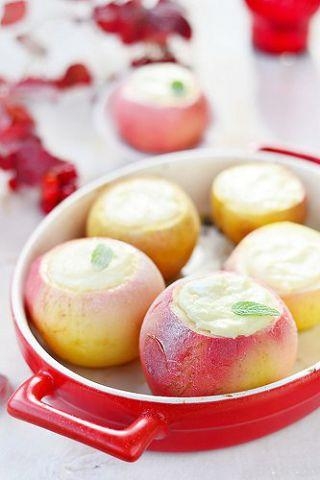Рецепт: Печеные яблоки с творогом. Рецепт: Печеные яблоки с творогом.