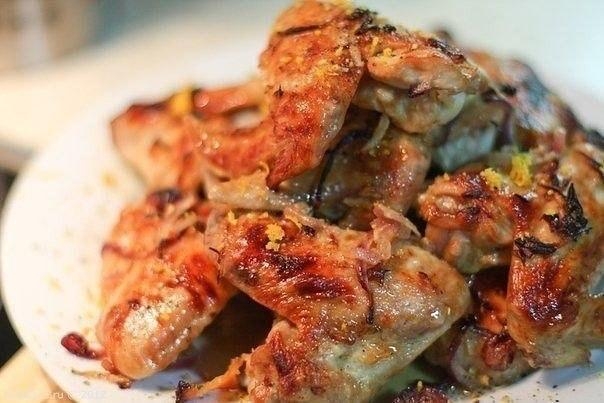 Рецепт: Куриные крылья в апельсиновом маринаде