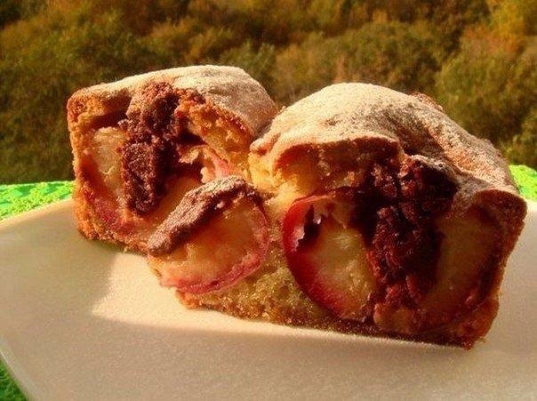 Рецепт: Пирог "Яблочки с шоколадом"