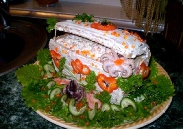 Рецепт: Салат "Сундучок с сокровищами" Рецепт: Салат "Сундучок с сокровищами"