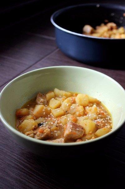 Рецепт: Жаркое из свинины с картофелем Рецепт: Жаркое из свинины с картофелем