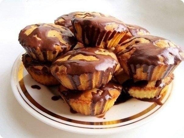 Рецепт: Творожные кексы