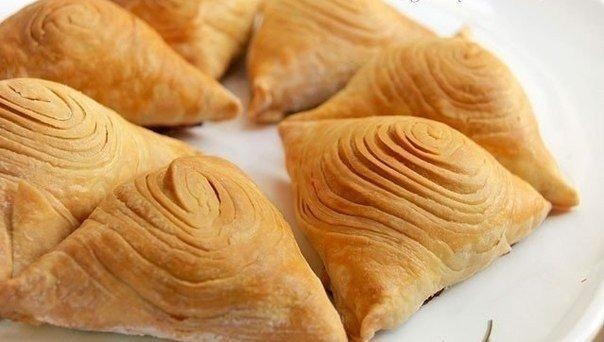 Рецепт: Слоеная самса (настоящая, узбекская)