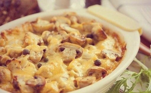 Рецепт: ЗАПЕКАНКА С ГРИБАМИ И КАРТОФЕЛЕМ Рецепт: ЗАПЕКАНКА С ГРИБАМИ И КАРТОФЕЛЕМ