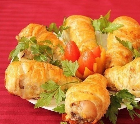 Рецепт: Вкусные куриные ножки в тесте