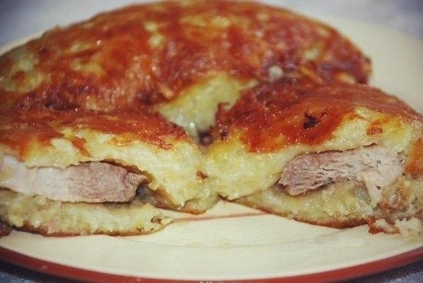 Рецепт: Мясо в картофельной корочке