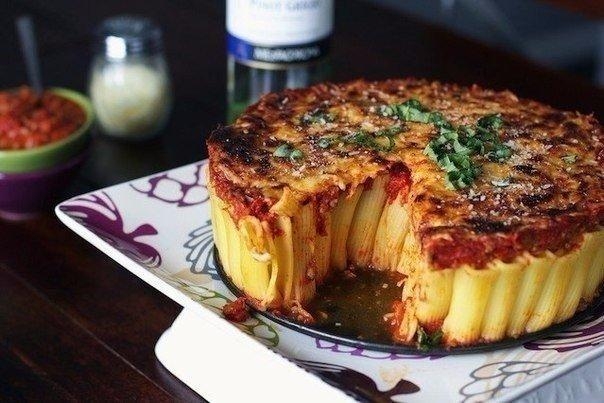 Рецепт: Паста-пирог Рецепт: Паста-пирог