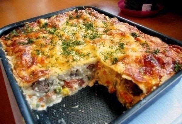 Рецепт: Запеканка с курицей и овощами Рецепт: Запеканка с курицей и овощами