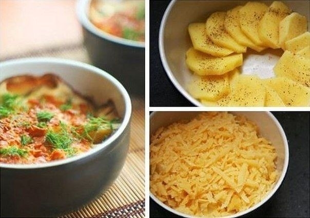 Рецепт: Картофель, запеченный в сливках с сыром Рецепт: Картофель, запеченный в сливках с сыром