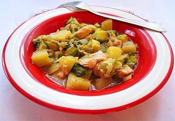 Рецепт: Рагу овощное с курицей Рецепт: Рагу овощное с курицей
