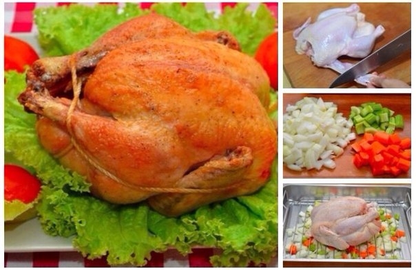 Рецепт: Курица, запеченная в духовке