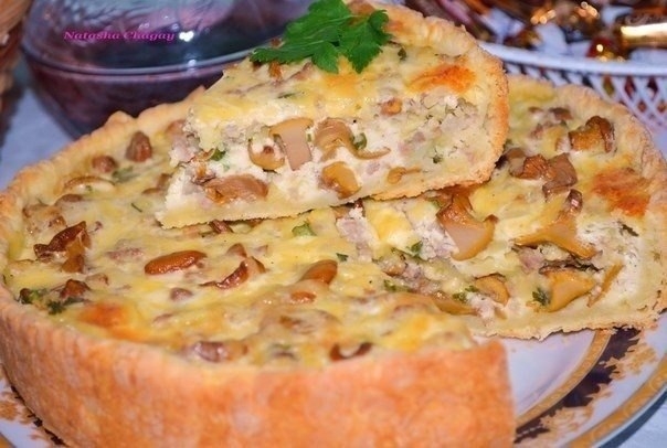 Рецепт: Пирог с лисичками Рецепт: Пирог с лисичками