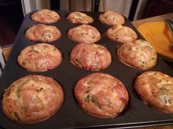Куриные мафины с сыром