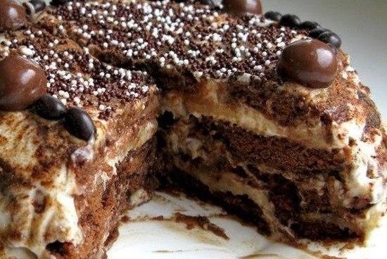 Рецепт: Прянично-банановый тортик, без выпечки Рецепт: Прянично-банановый тортик, без выпечки