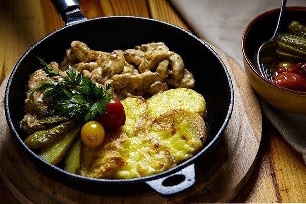 Рецепт: Фрикасе из курицы с картофелем