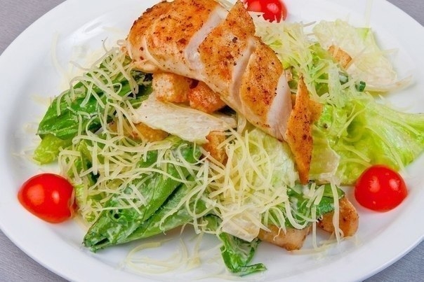 Рецепт: Салат Цезарь с курицей